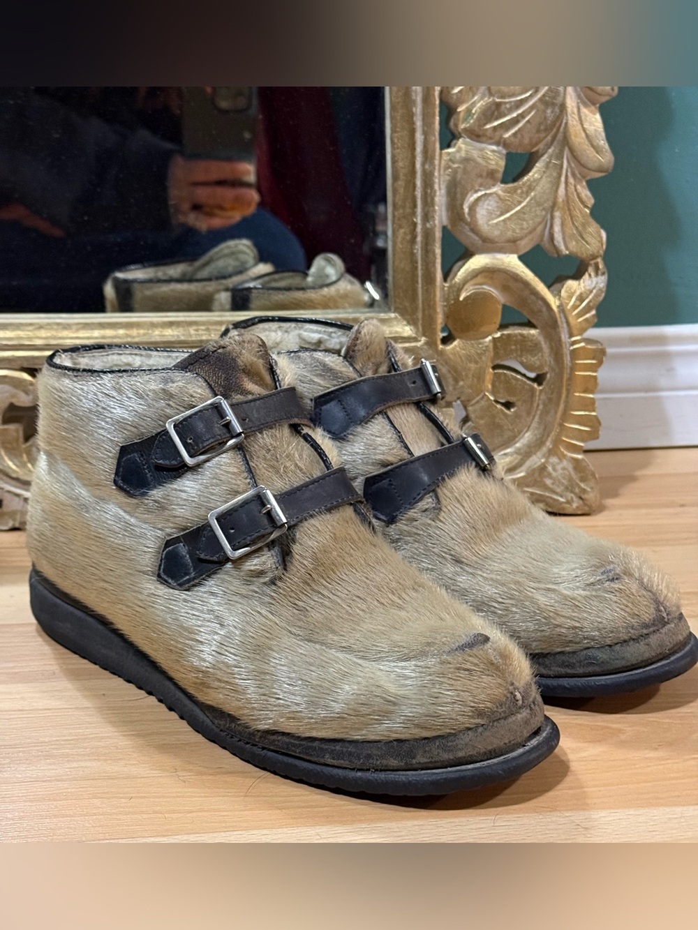 Vintage Capitol Canada Seal skin/leather monk strap boots Blondo predecessor